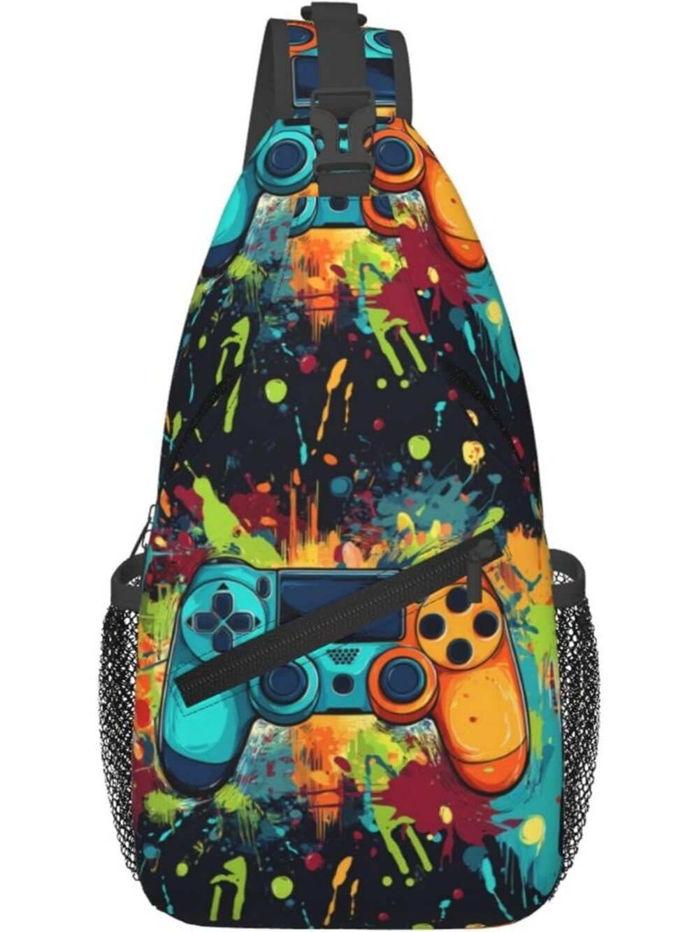 Unisex Game Board Skeletons Sling Backpack Chest Hiking Travel Crossbody Bag